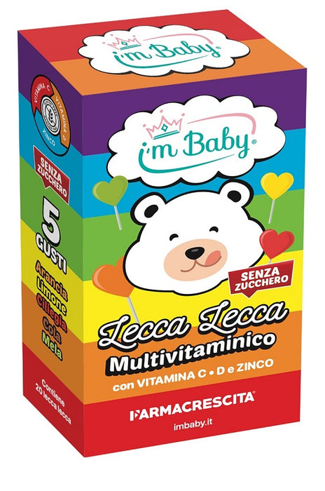 I'm baby lecca lecca multivitaminico + vitamina c d + zinco 20 pezzi