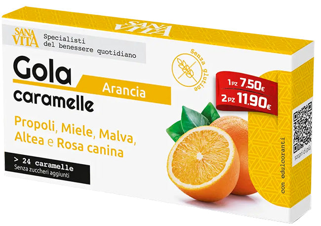 Sanavita gola arancia 24 compresse