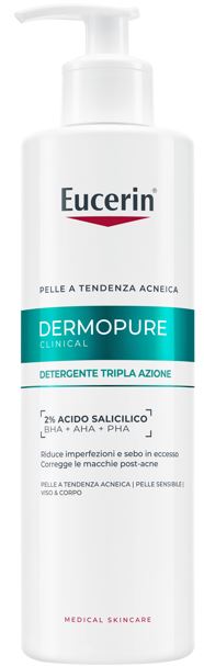 Eucerin dermopure clinical detergente tripla azione 400 ml