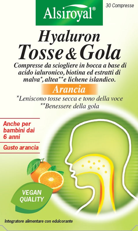 Hyaluron tosse & gola arancia 30 compresse masticabili