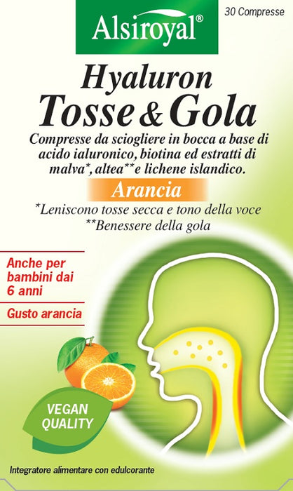 Hyaluron tosse & gola arancia 30 compresse masticabili