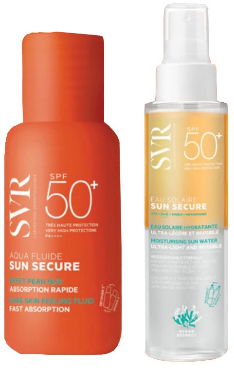 Sun secure summer set 2026 con aqua fluide protezione viso 50 ml + eau solaire protezione corpo 100 ml