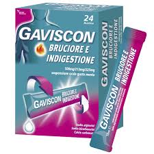 Gaviscon bruciore e indigestione 500 mg/213 mg/325 mg sospensione orale gusto menta