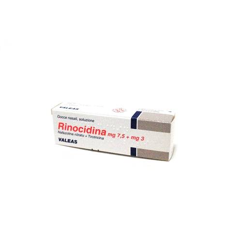 Rinocidina mg 7,5 + mg 3 gocce nasali, soluzione.