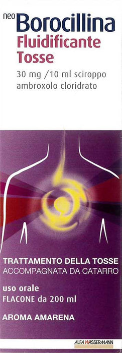 Neo borocillina fluidificante tosse 30 mg/10 ml sciroppo - flacone 200 ml