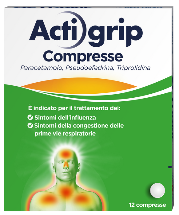 Actigrip 2,5 mg/ 60 mg/ 500 mg compresse