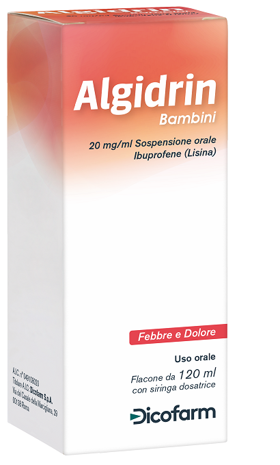 Algidrin 20 mg/ml sospensione orale, bambini