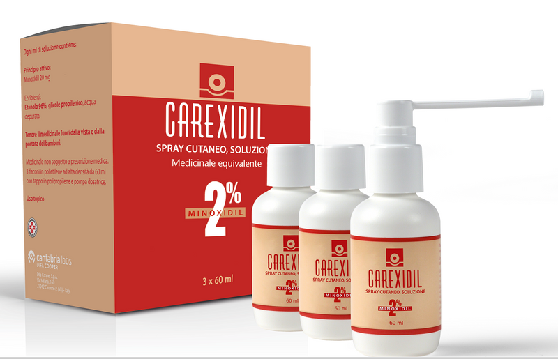 Carexidil 2% spray cutaneo, soluzione