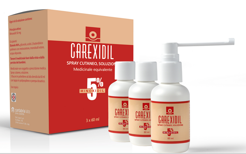 Carexidil 5% spray cutaneo, soluzione