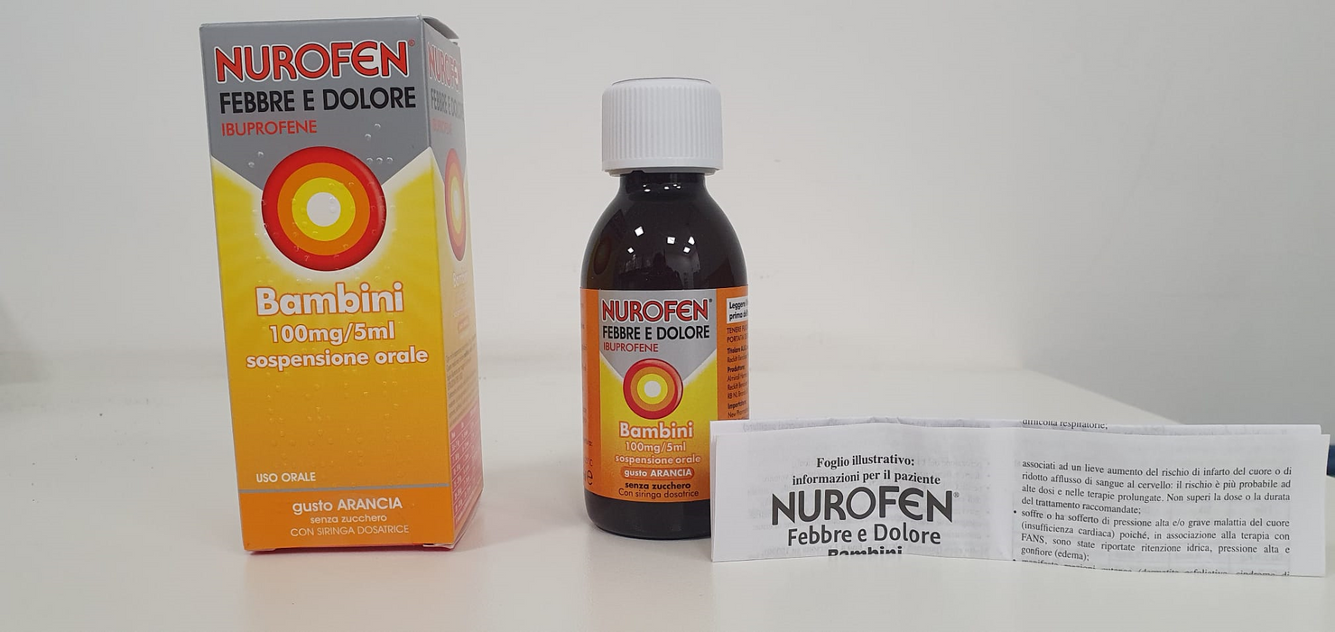 Nurofen febbre e dolore bambini 100mg/5ml sospensione orale senza zucchero