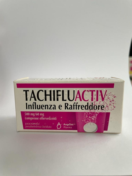 Tachifluactiv influenza e raffreddore 500 mg/60 mg compresse effervescenti