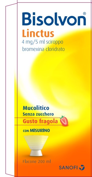 Bisolvon linctus 4 mg/5 ml sciroppo gusto fragola
