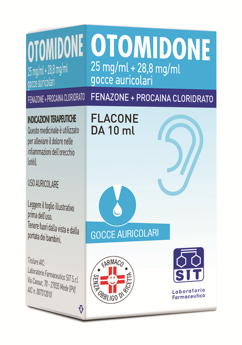 Otomidone 25 mg/ml + 28,8 mg/ml gocce auricolari
