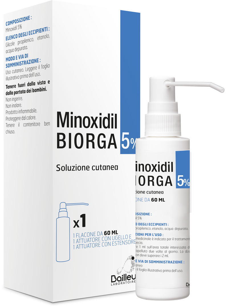 Minoxidil biorga 5% soluzione cutanea