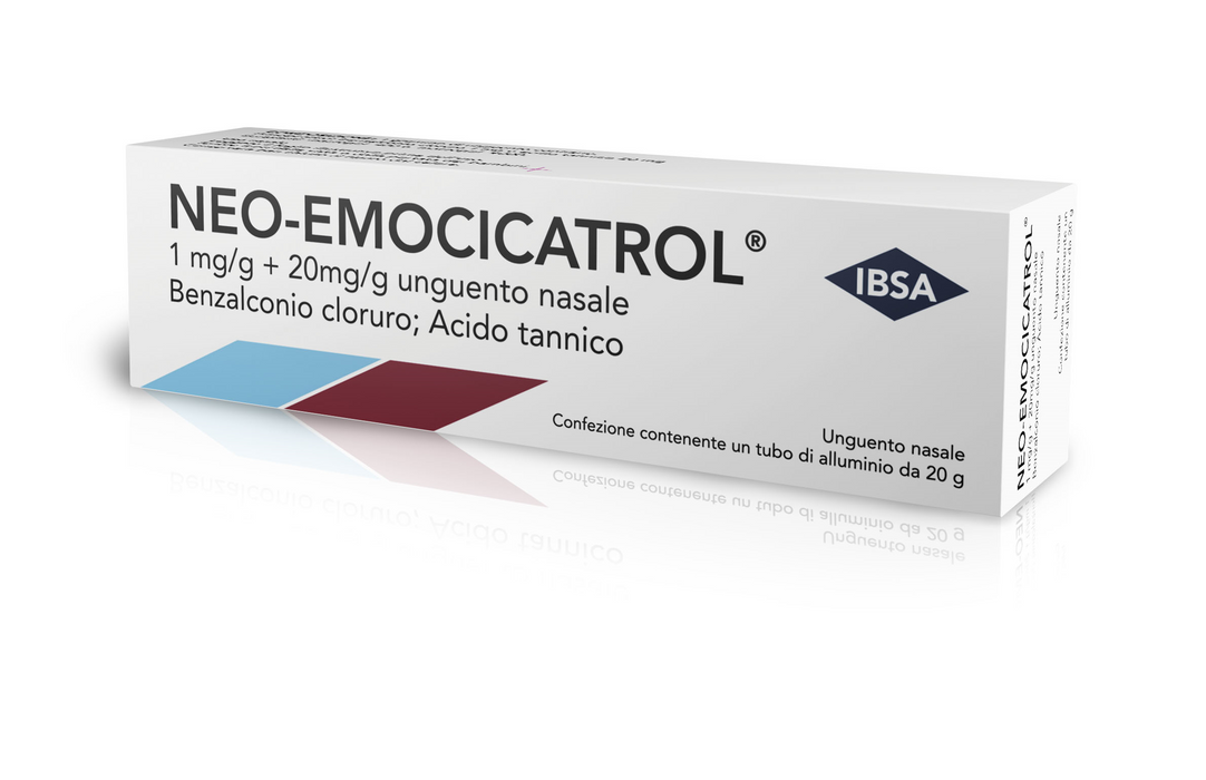 Neo-emocicatrol 1mg/g + 20 mg/g unguento nasale