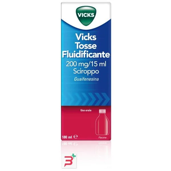 Vicks tosse fluidificante 200 mg/15 ml sciroppo