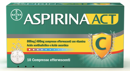 Aspirinaact 800 mg /480 mg compresse effervescenti con vitamina c