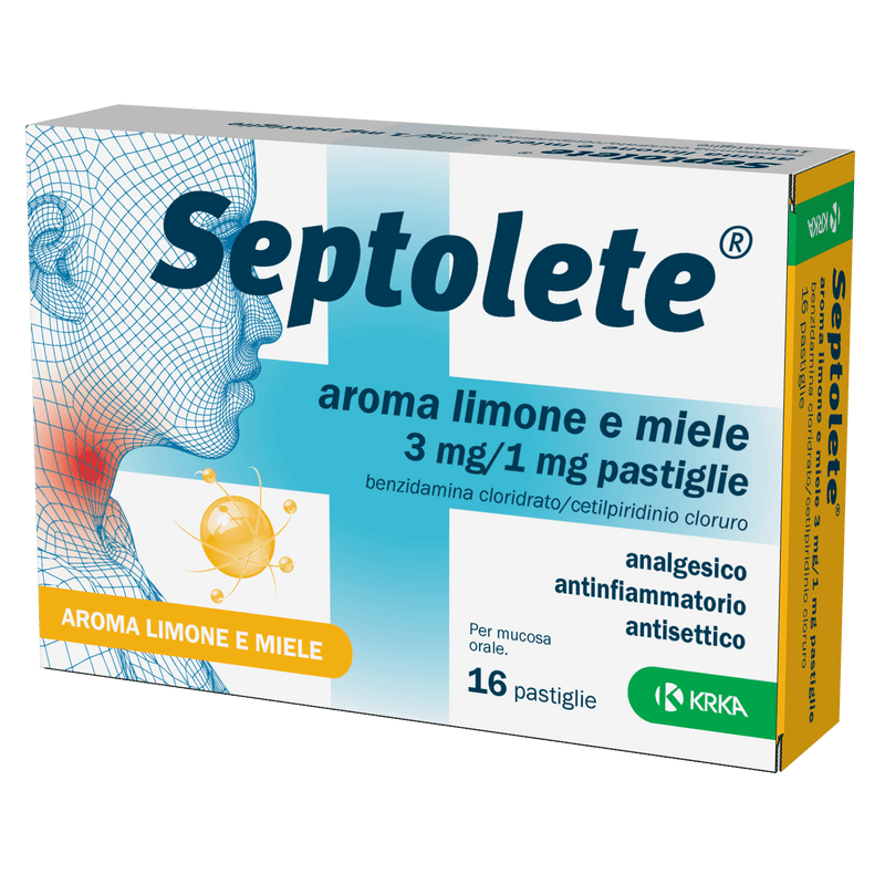 Septolete aroma limone e miele 3 mg/1 mg pastiglie