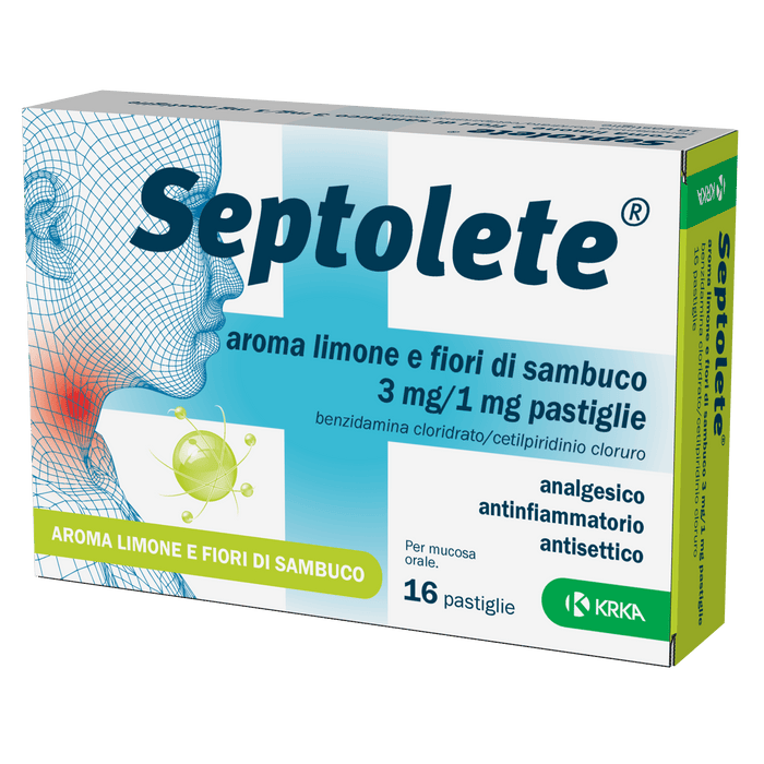 Septolete aroma limone e fiori di sambuco 3 mg/1 mg pastiglie