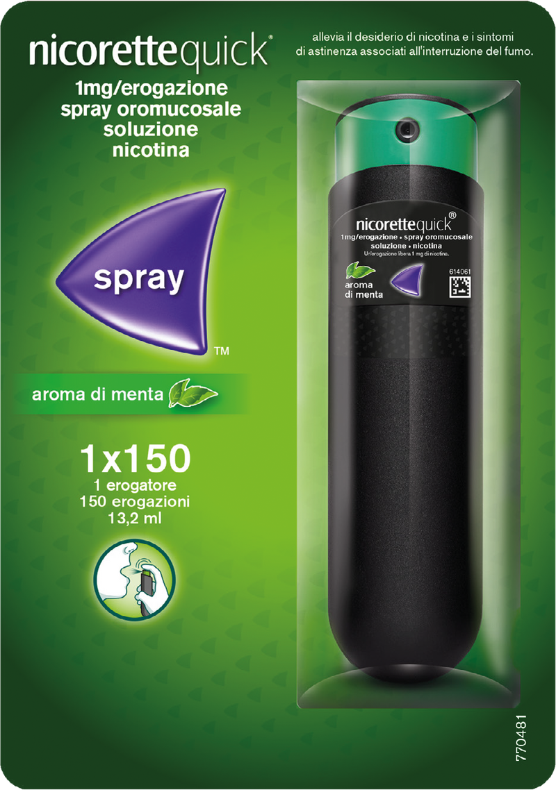 Nicorettequick 1 mg/erogazione spray oromucosale soluzione