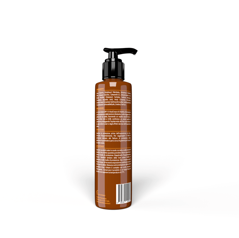 Crema solare protettiva e nutriente viso e corpo spf 15