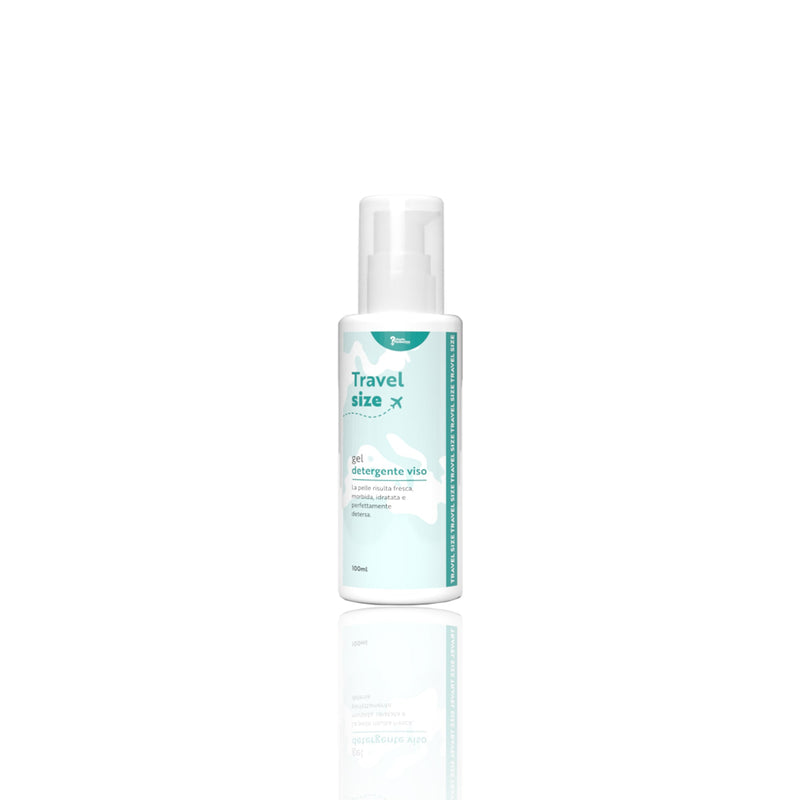 Travel size gel detergente viso