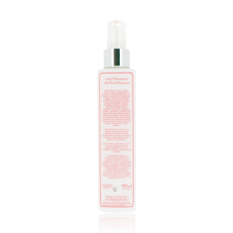 Latte detergente alla rosa mosqueta