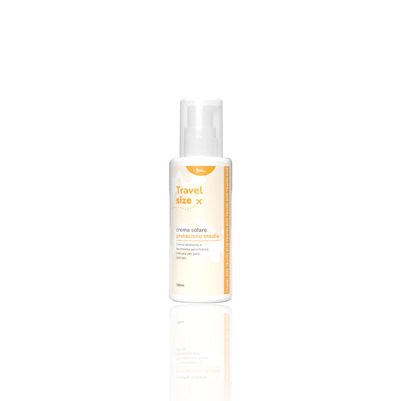 Travel size crema solare protezione media