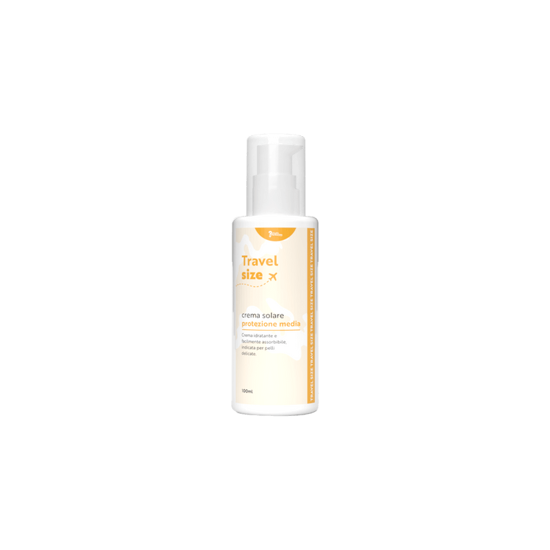 Travel size crema solare protezione media